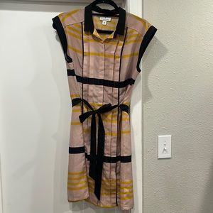 Jason Wu for Target Pink & Black Striped Button Down Dress